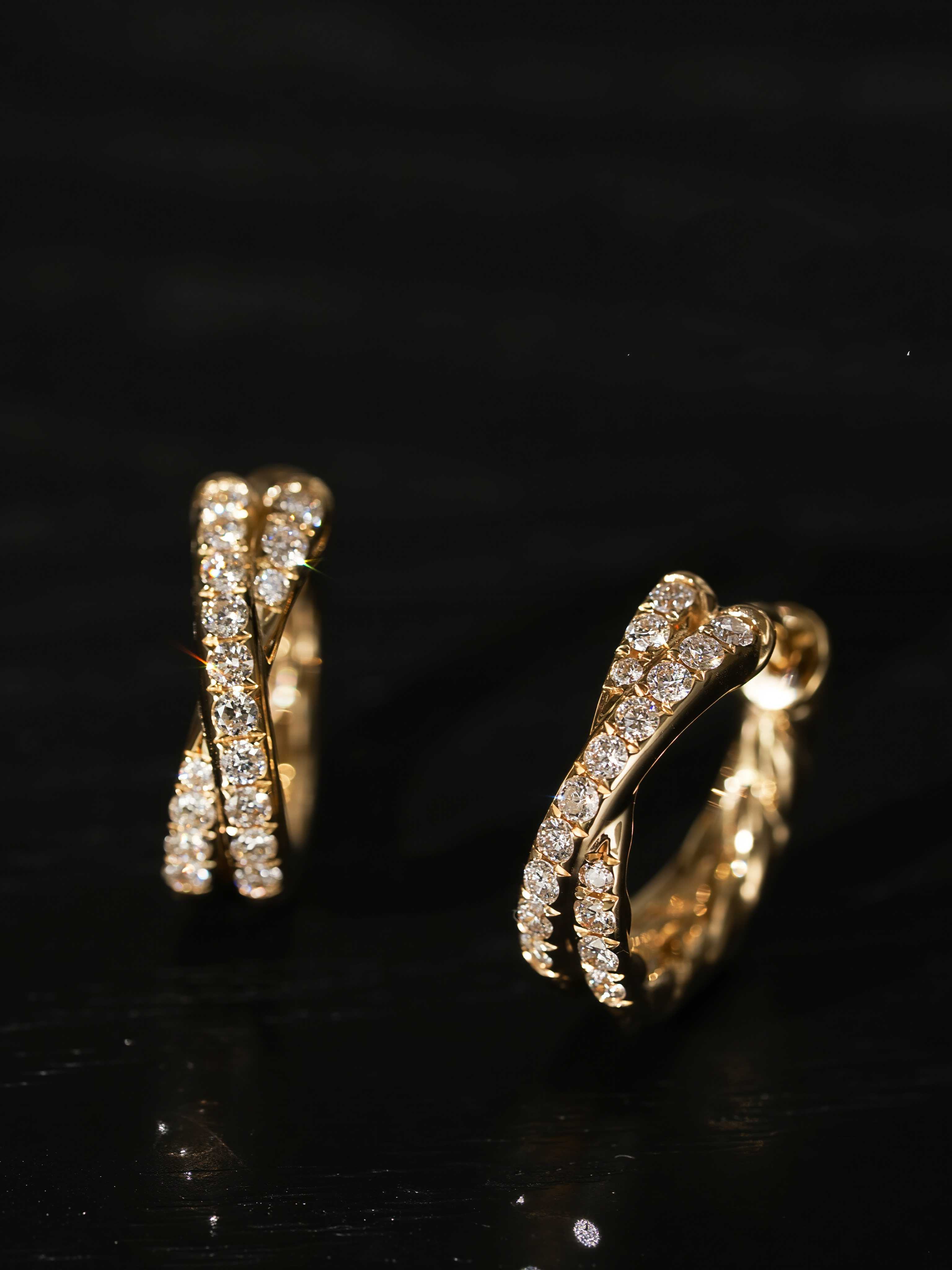 Twist Pavé Hoops