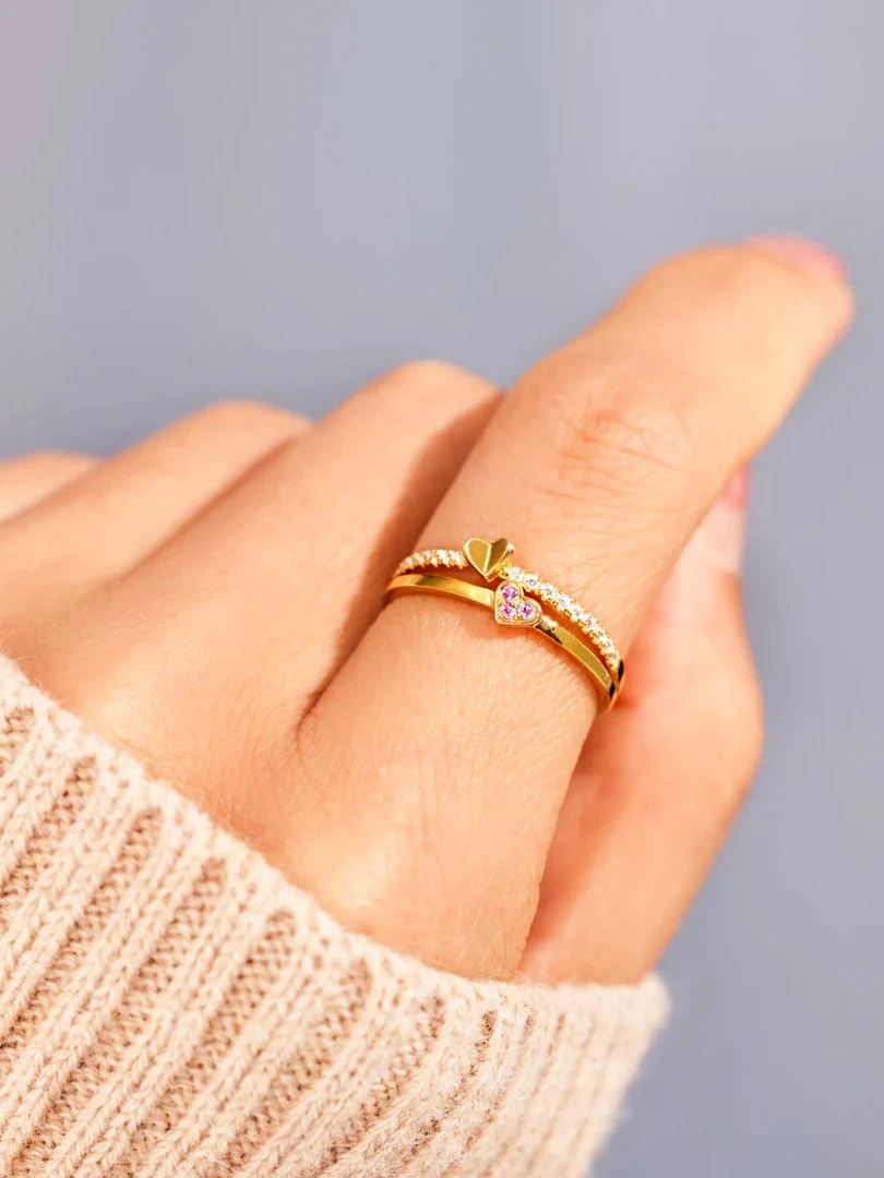 Two of Hearts Ring