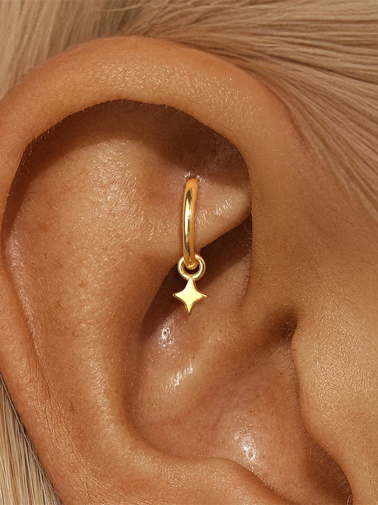Star Drip Hoops