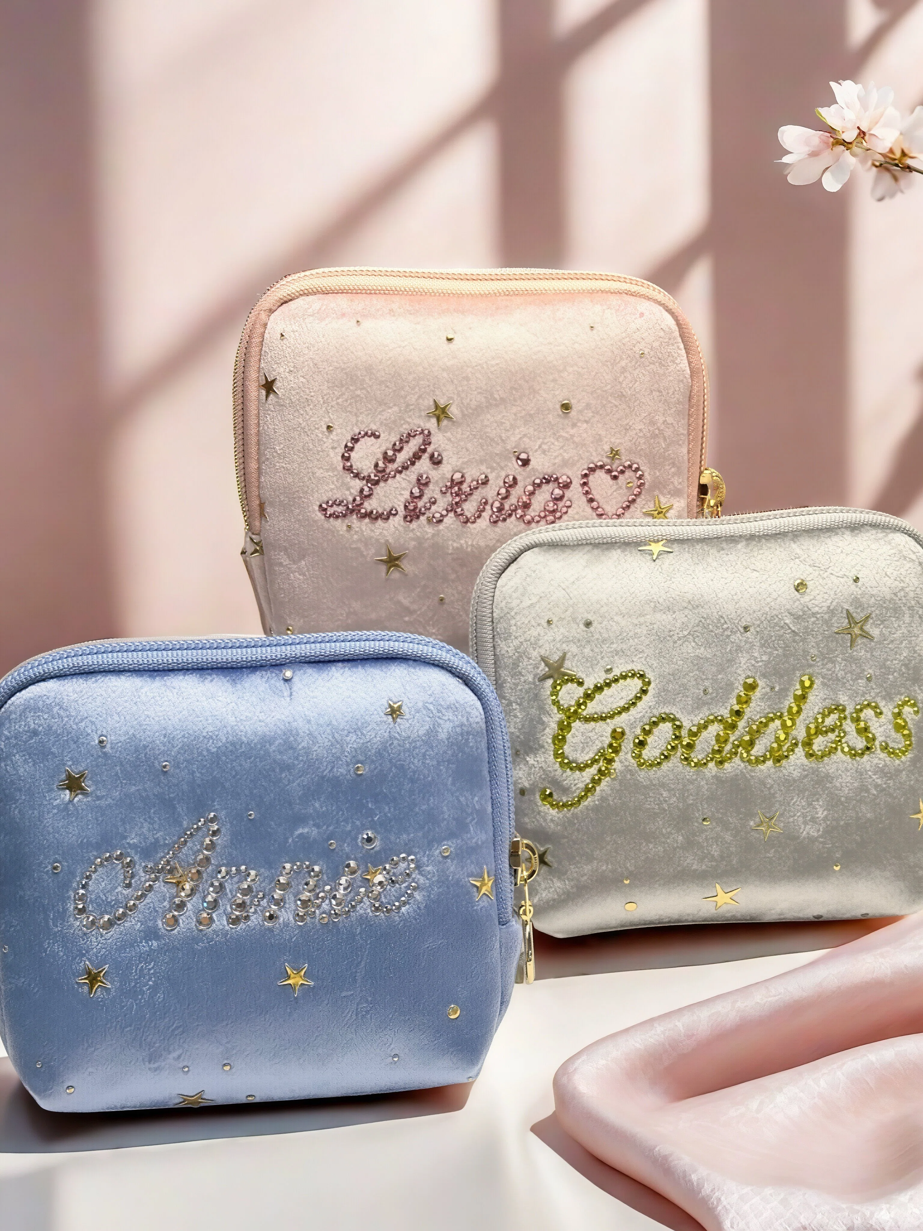 Personalized Velvet Jewelry Pouch