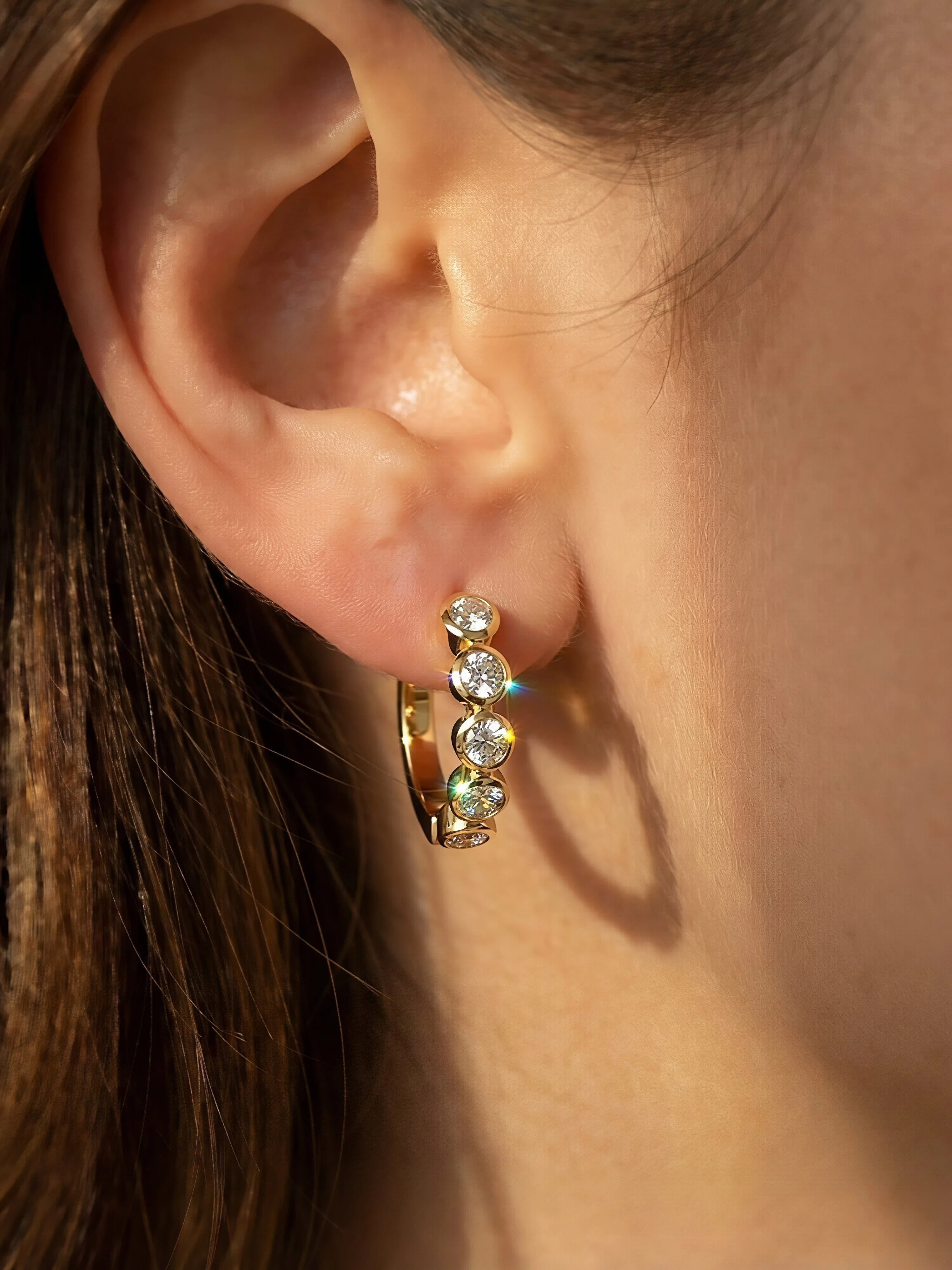 Moonlight Moissanite Hoops