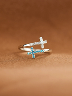 Blue Offset Ring