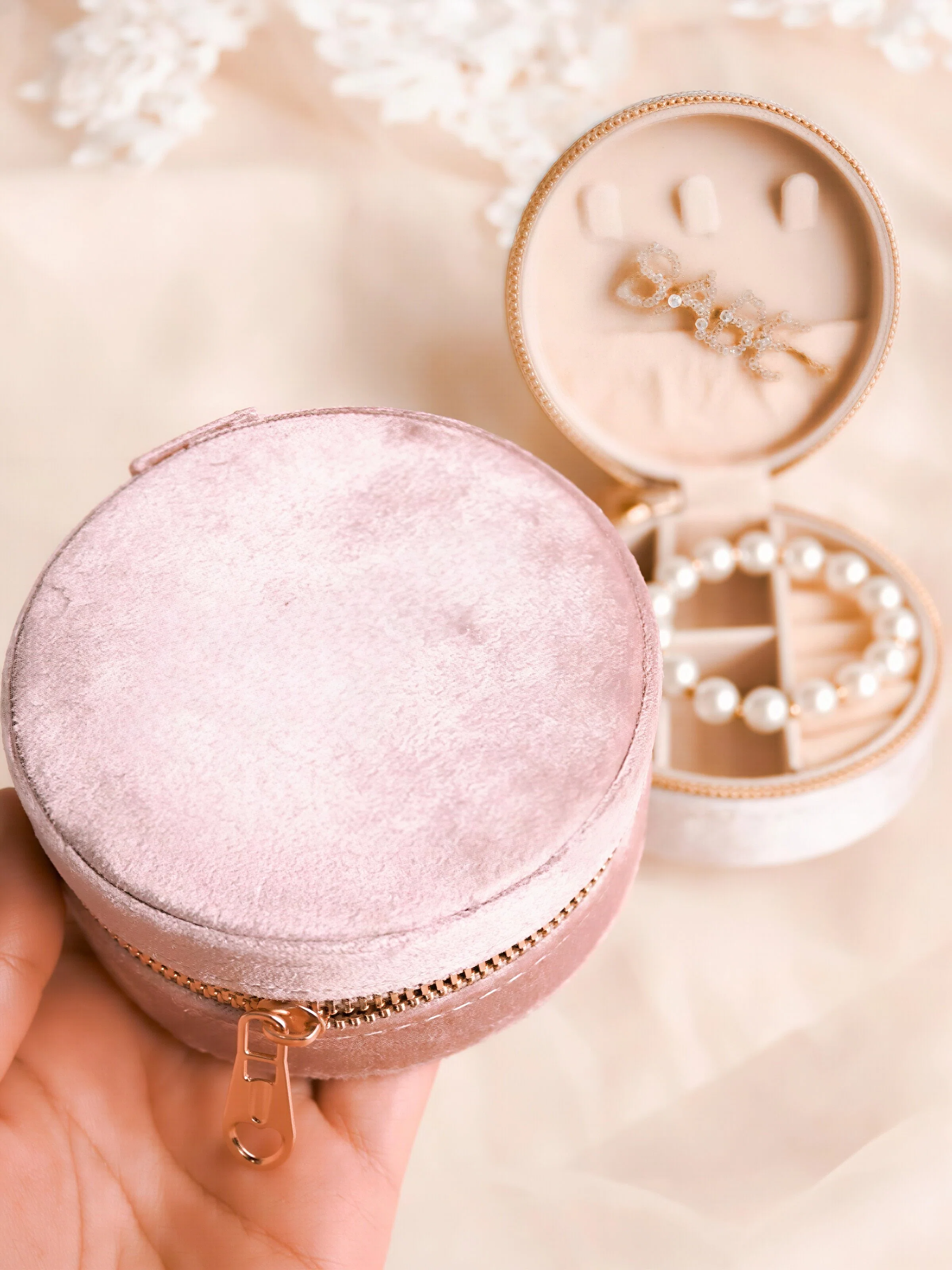 Personalized Velvet Jewelry Box