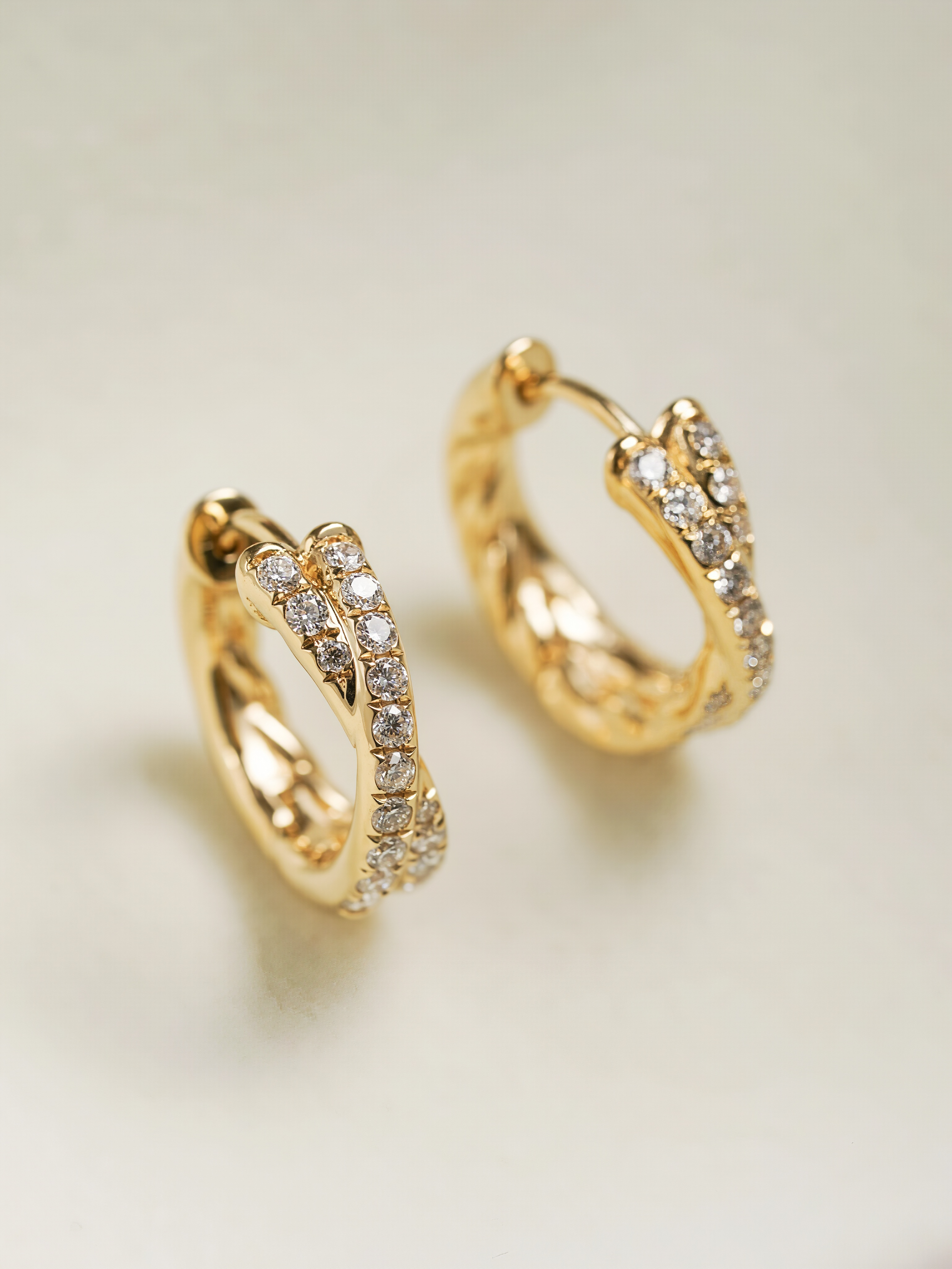 Twist Pavé Hoops