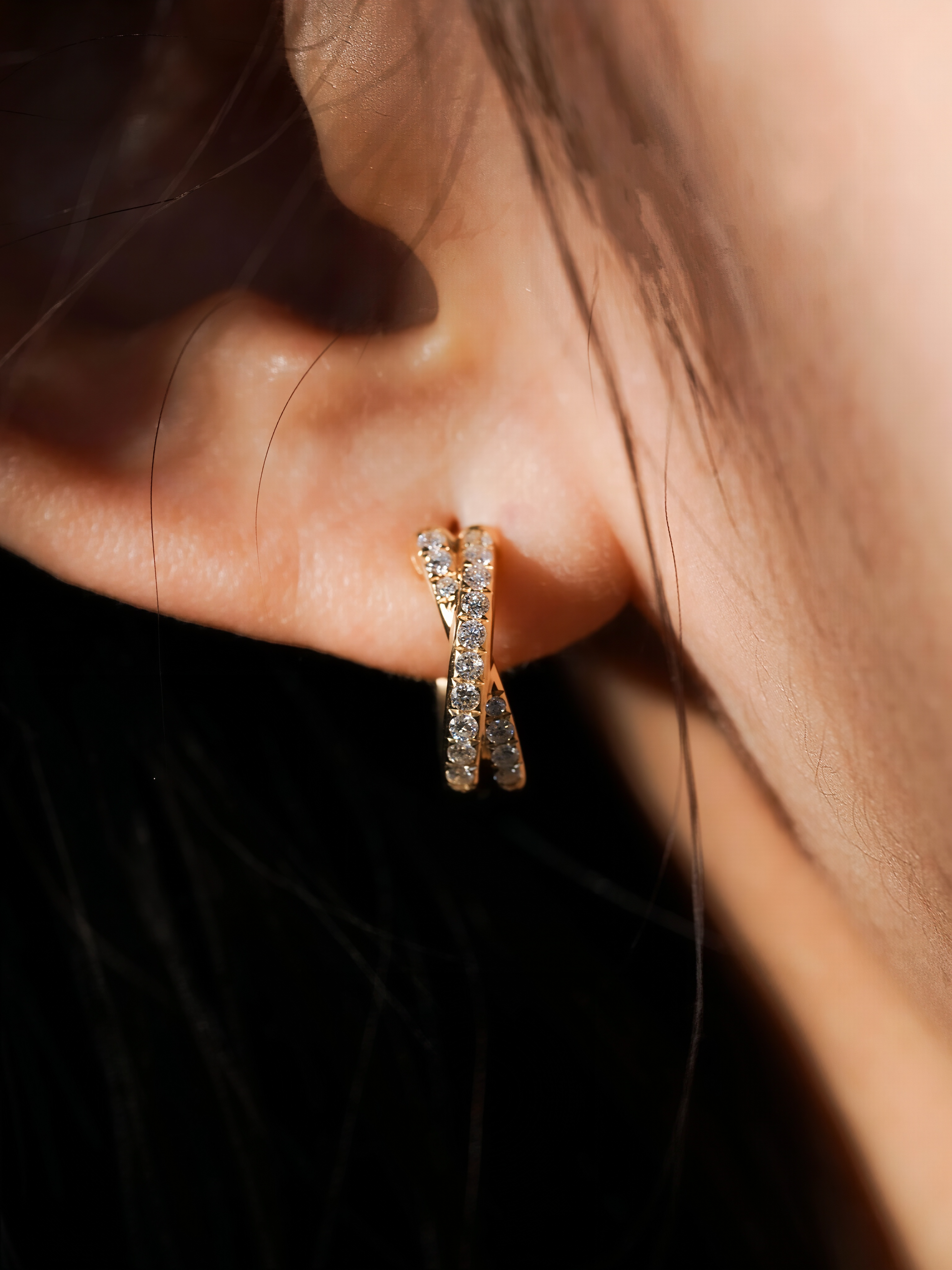 Twist Pavé Hoops