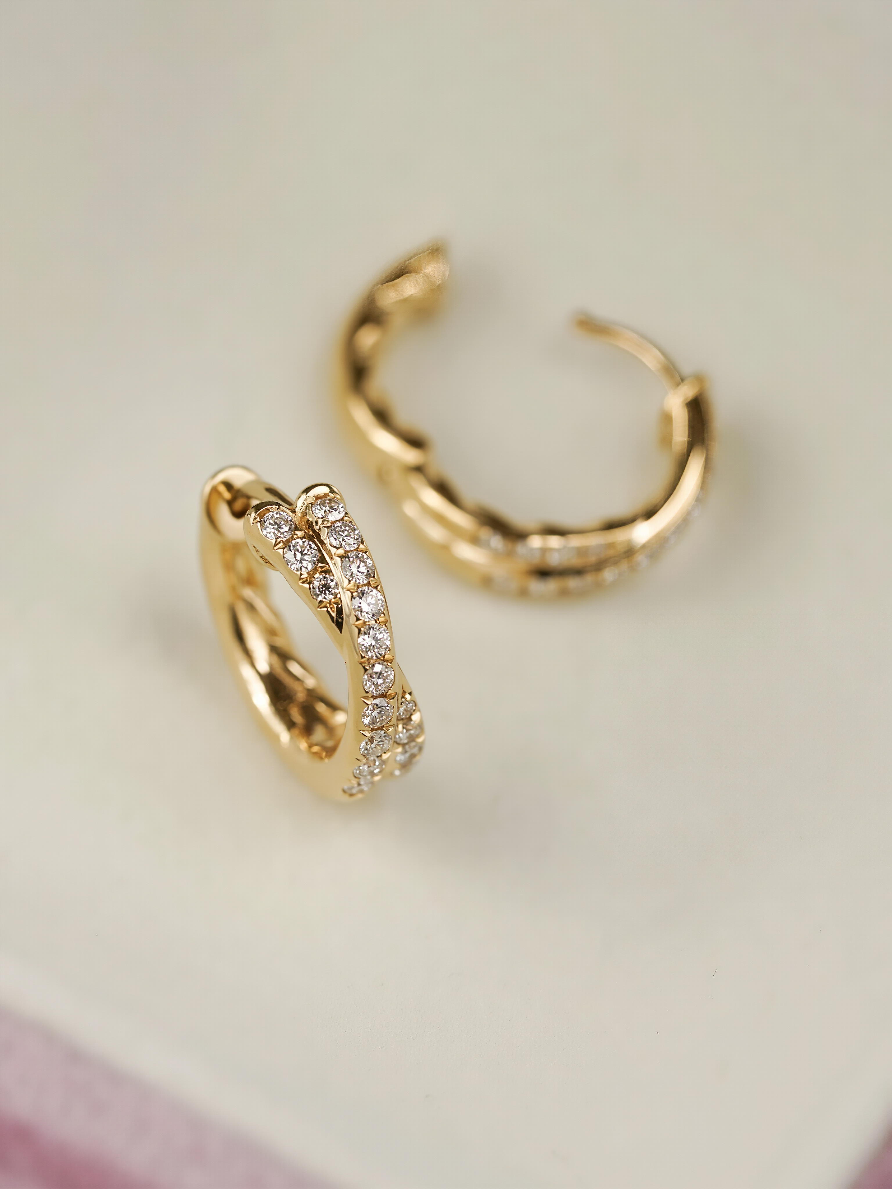 Twist Pavé Hoops
