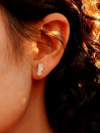 One Way Moissanite Studs