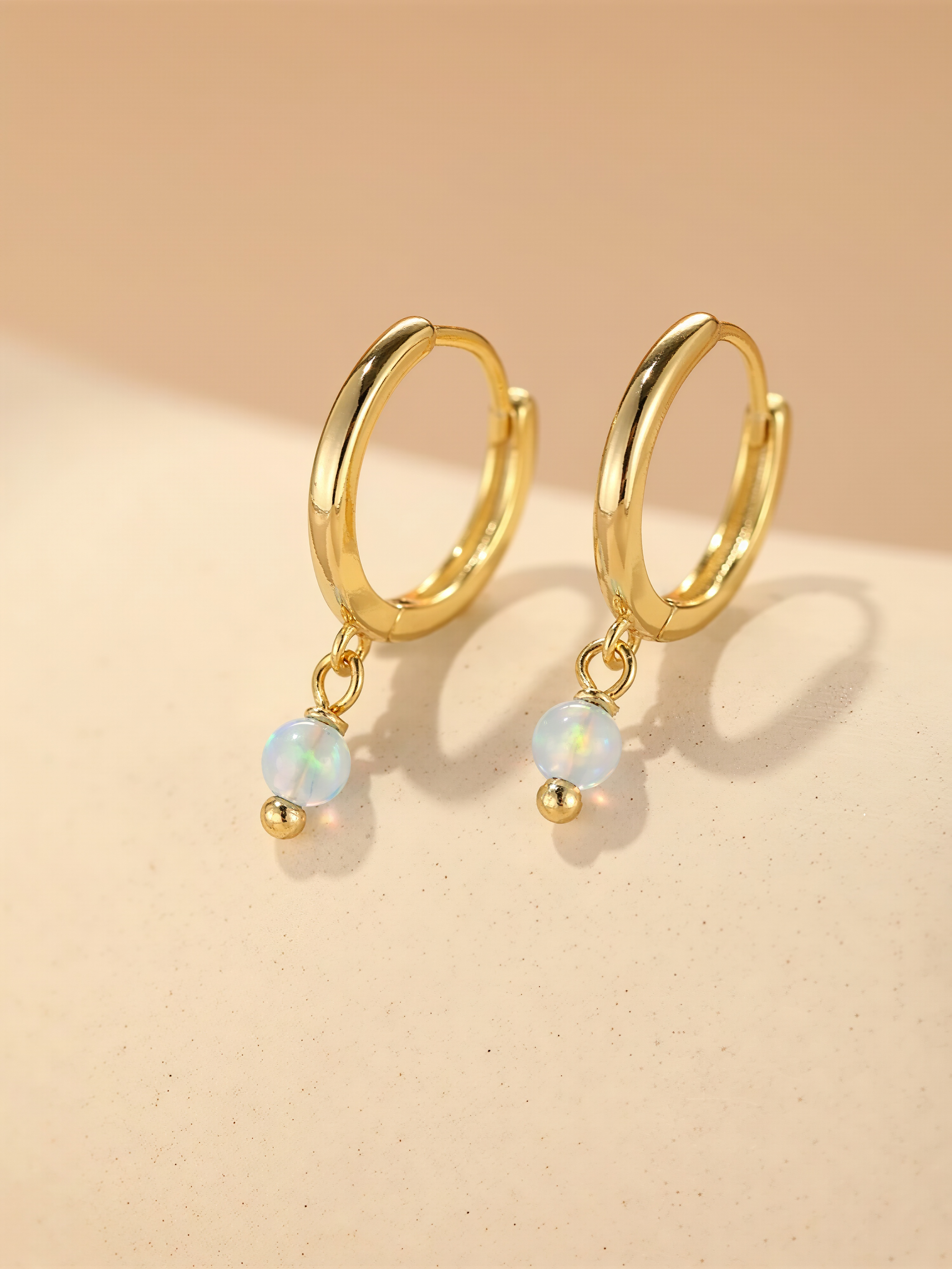 Cloud Opal Hoops