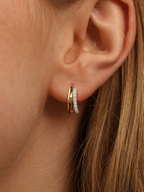 Double Up Moissanite Hoops