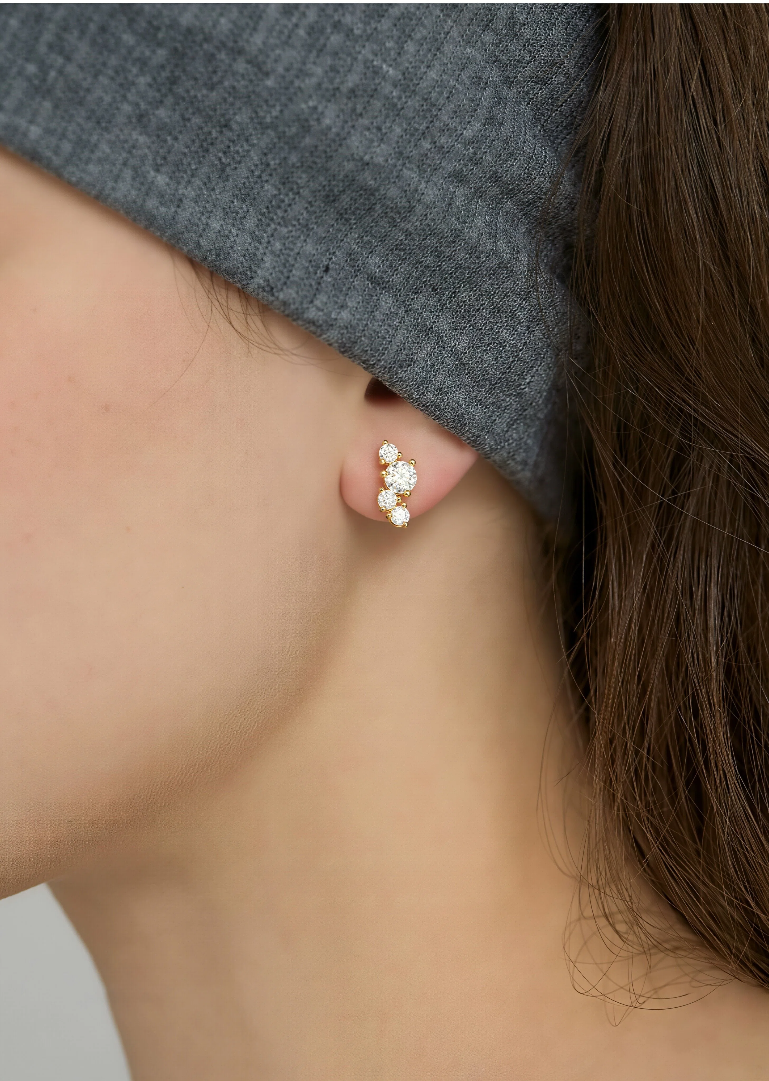 Collide Moissanite Studs
