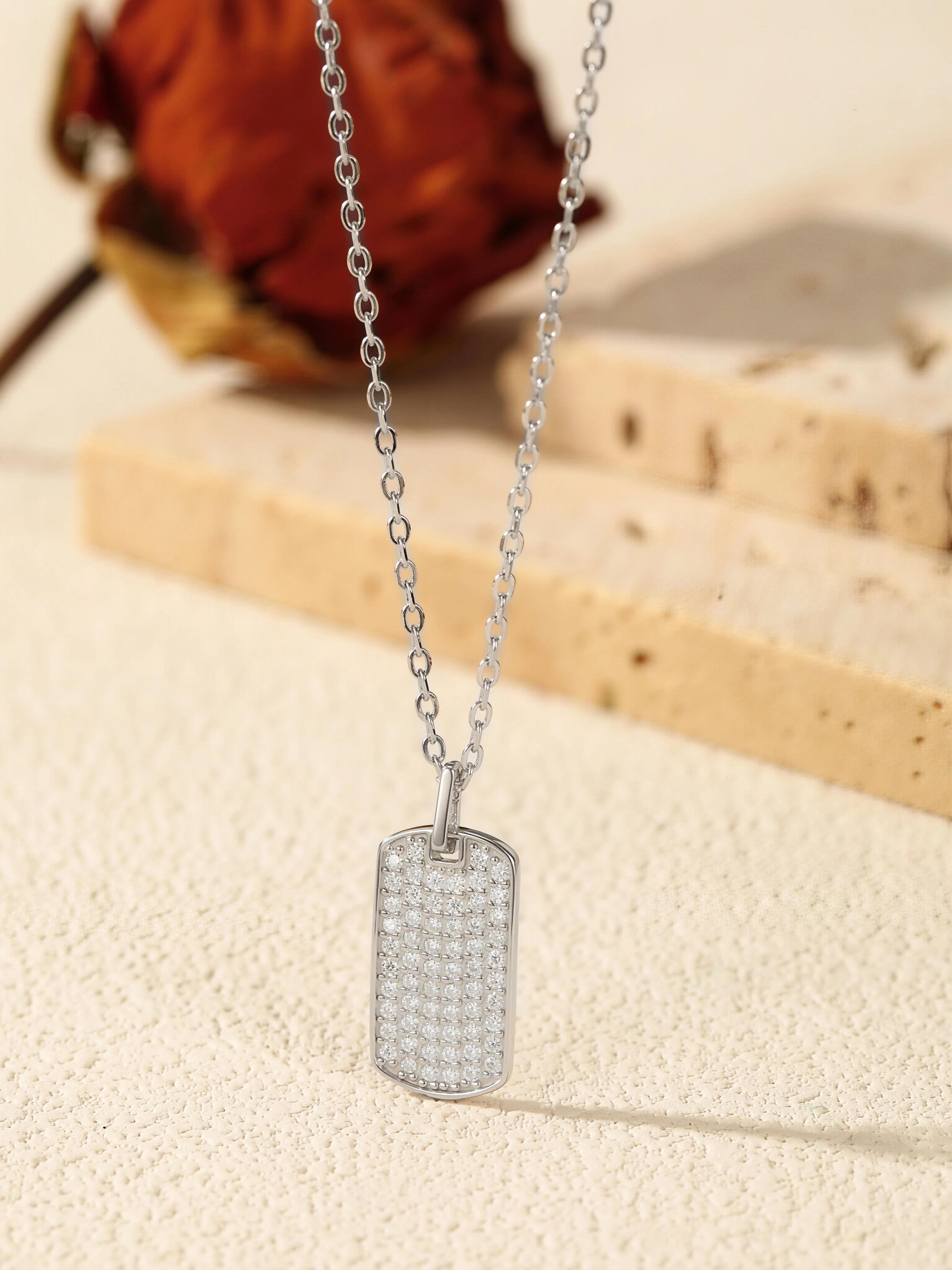 Tag Moissanite Necklace