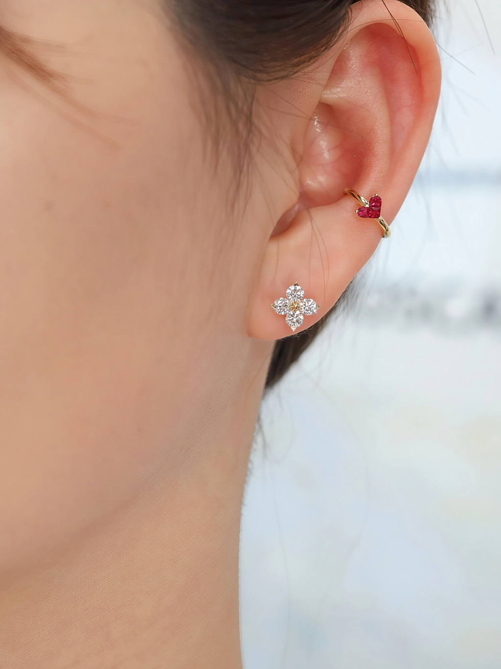 Lucky Star Moissanite Studs