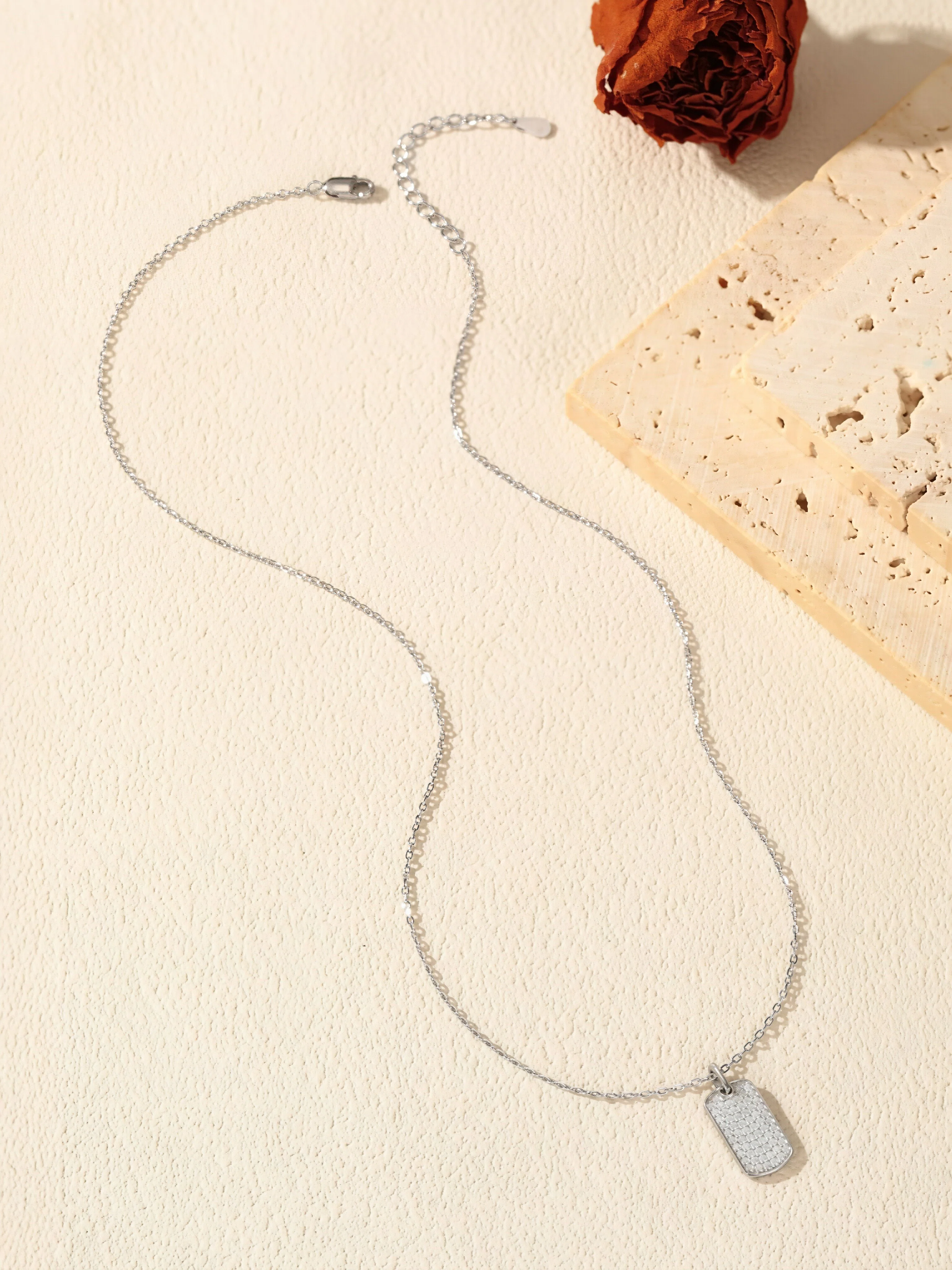 Tag Moissanite Necklace