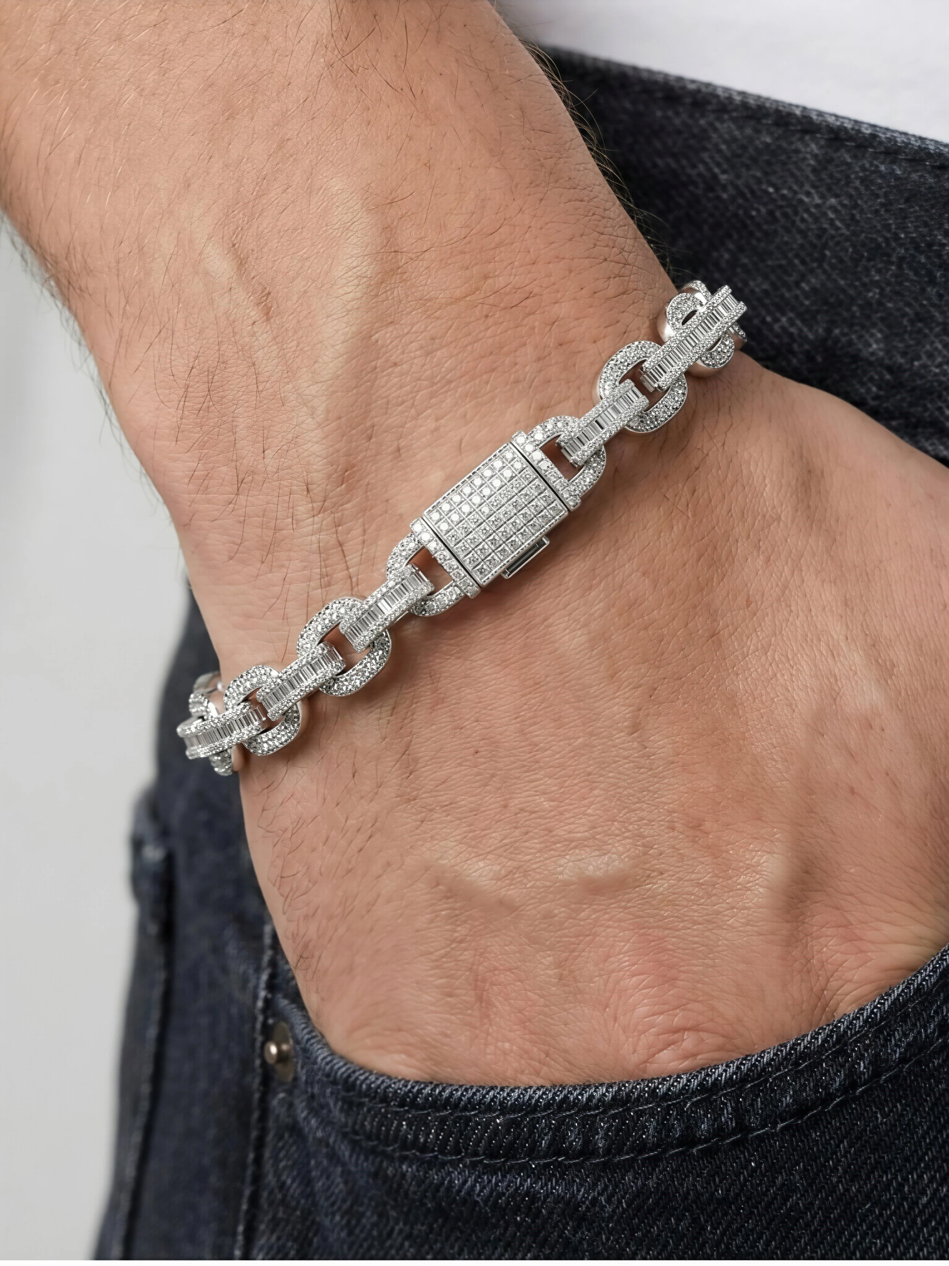 Link Moissanite Bracelet