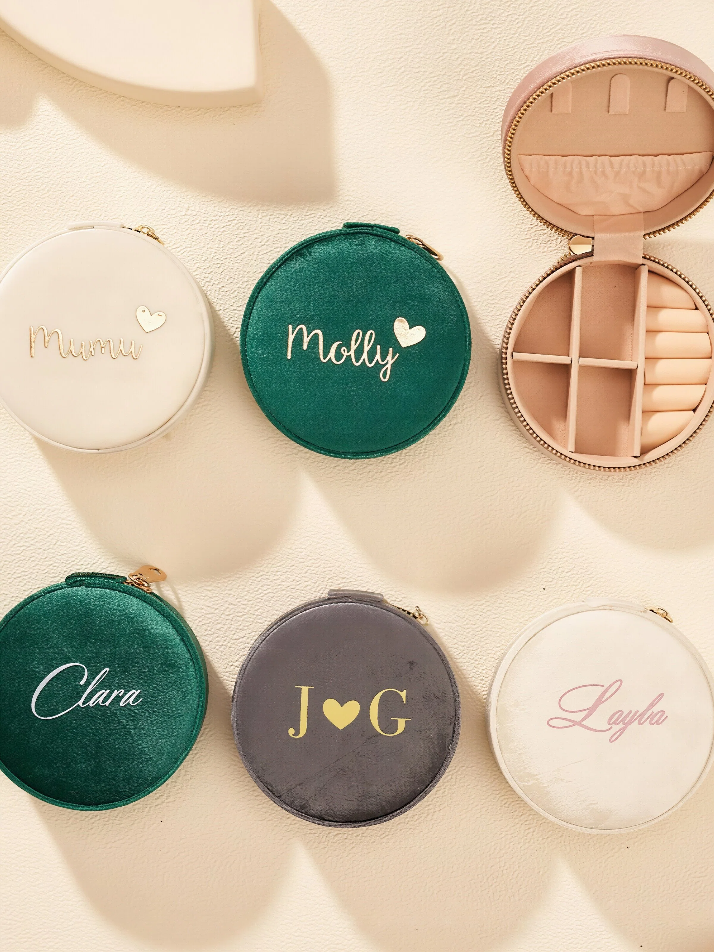 Personalized Velvet Jewelry Box