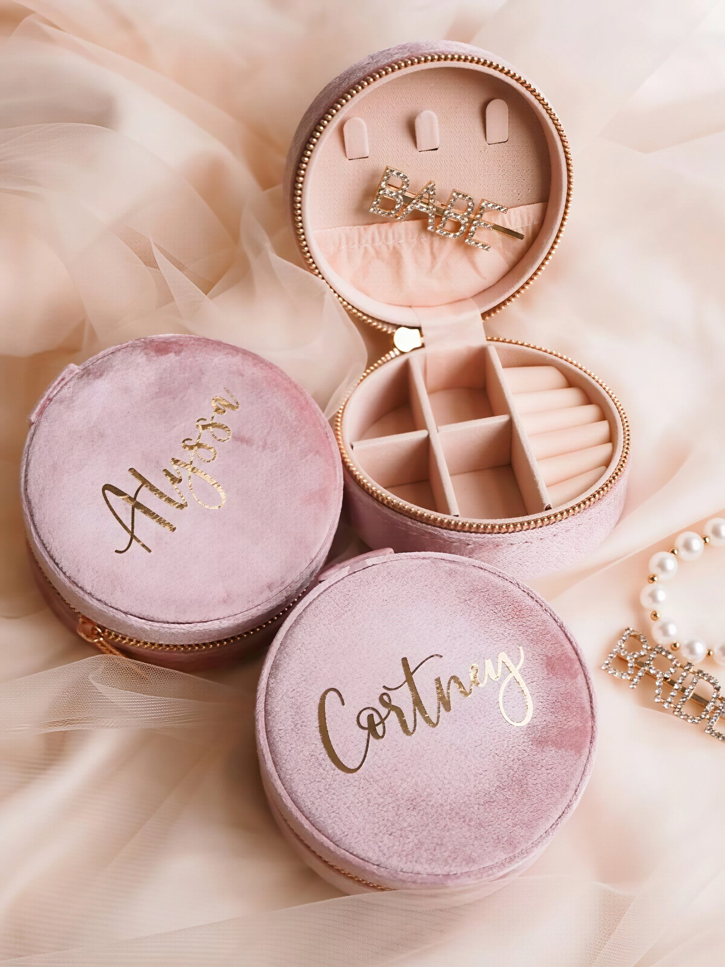 Personalized Velvet Jewelry Box