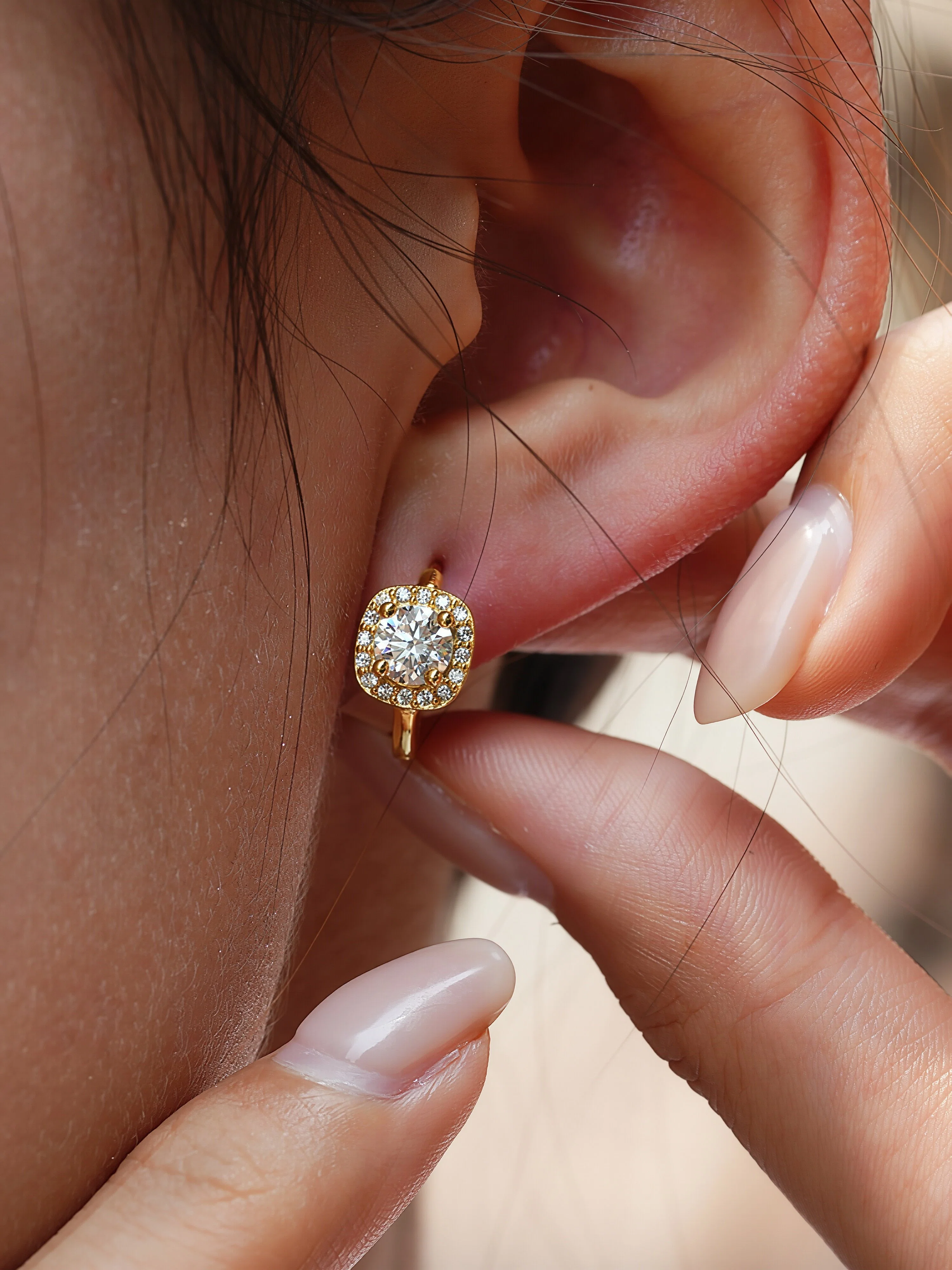 Blessed Moissanite Hoops