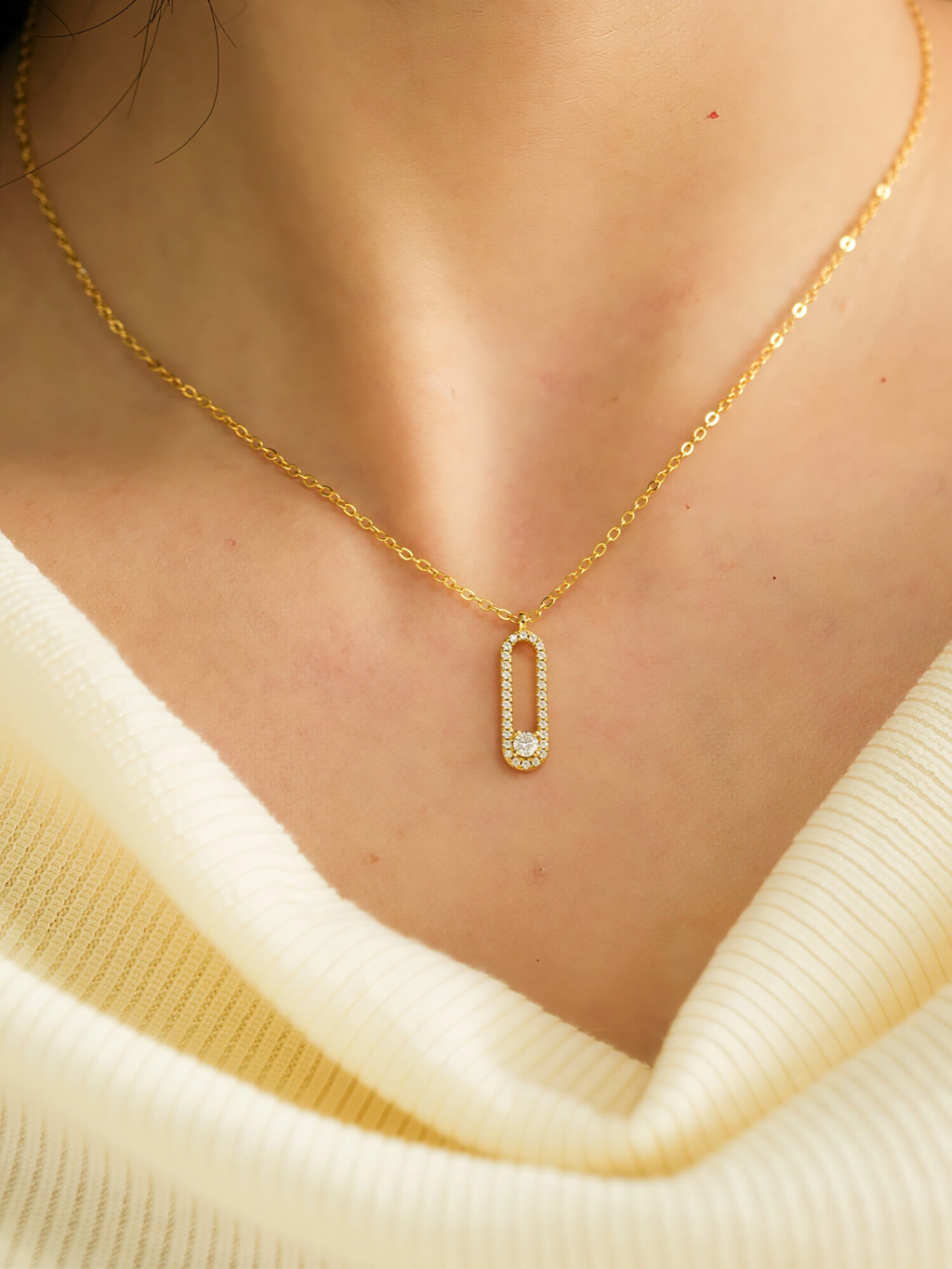 Luna Moissanite Necklacce