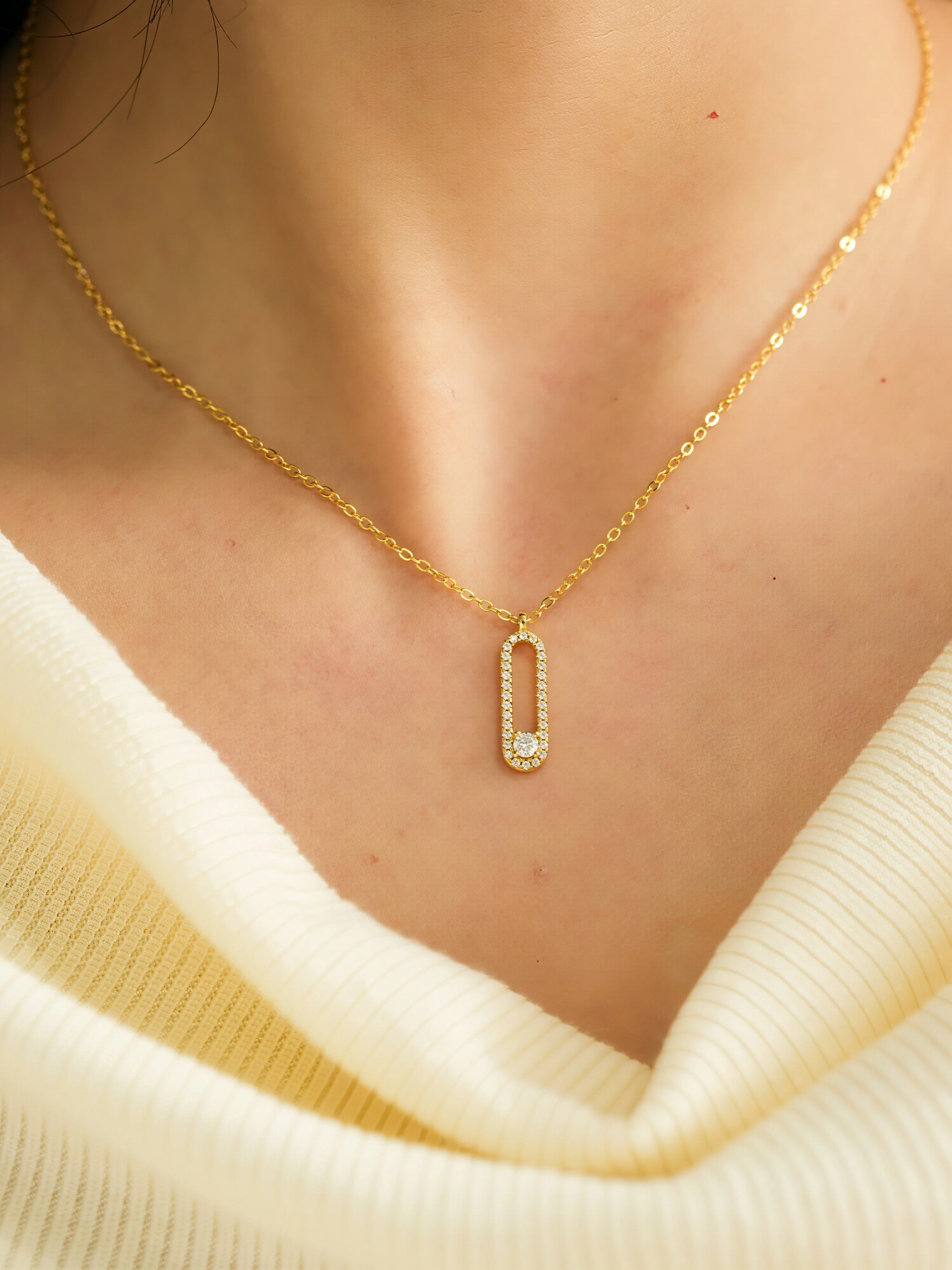 Luna Moissanite Necklacce
