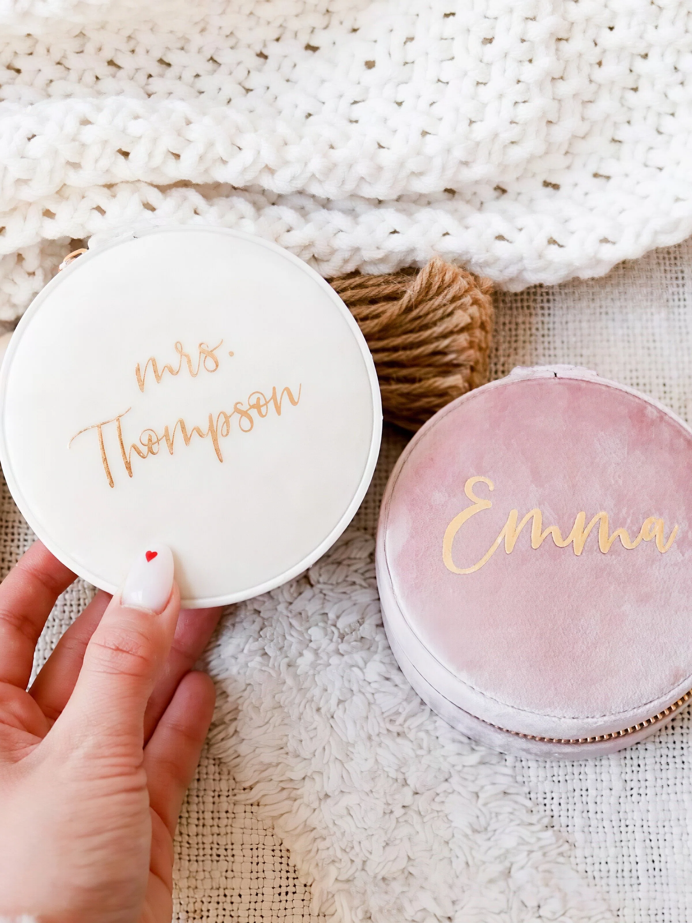 Personalized Velvet Jewelry Box