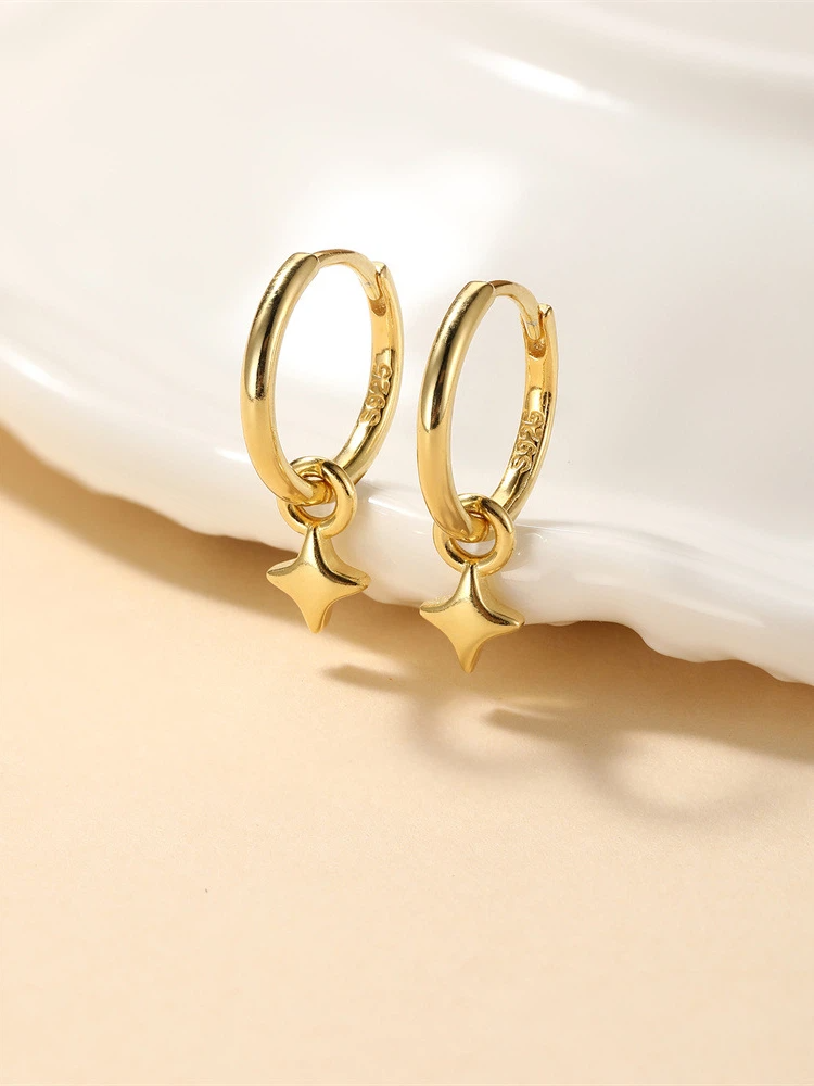 Star Drip Hoops