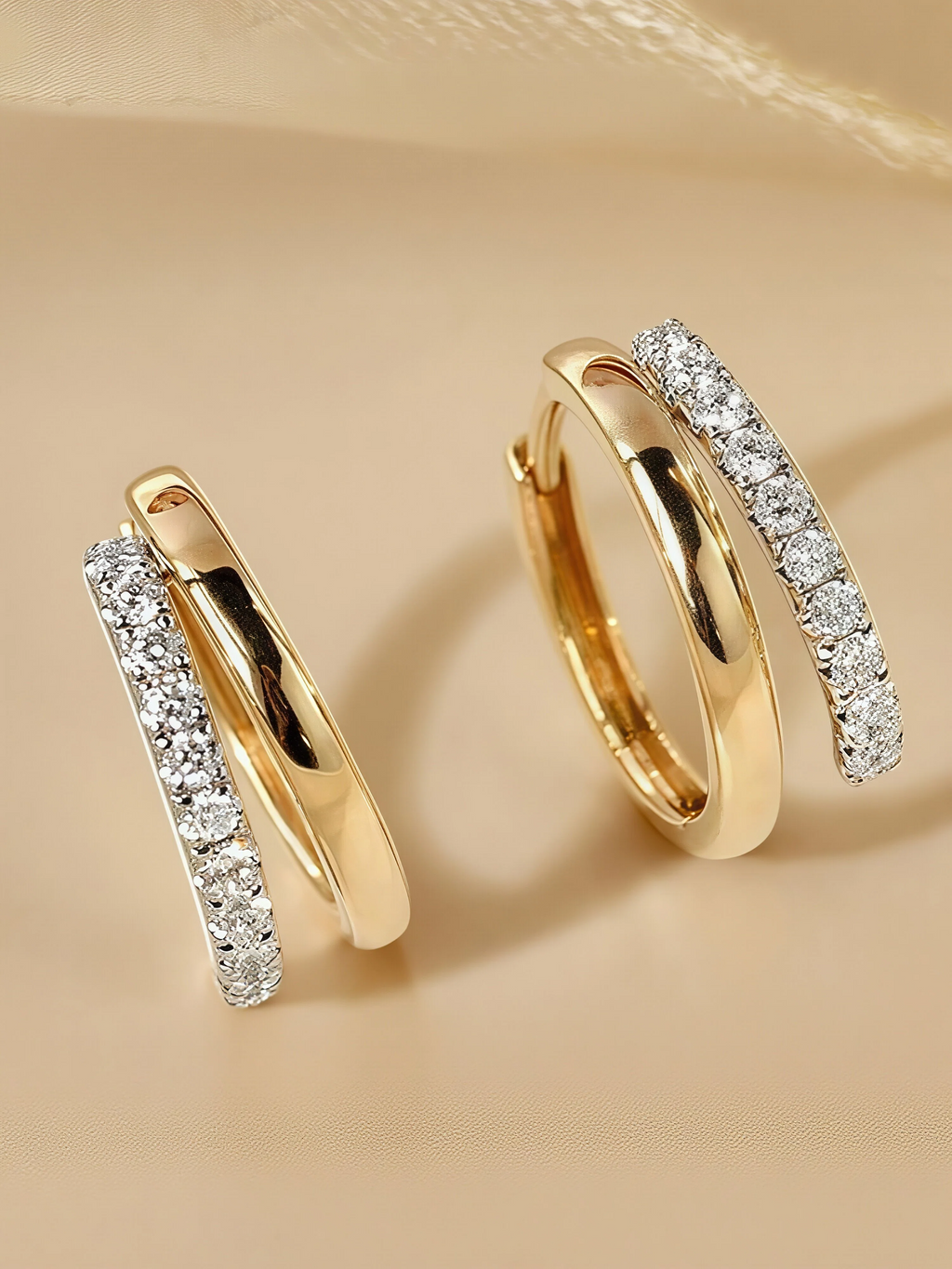 Double Up Moissanite Hoops