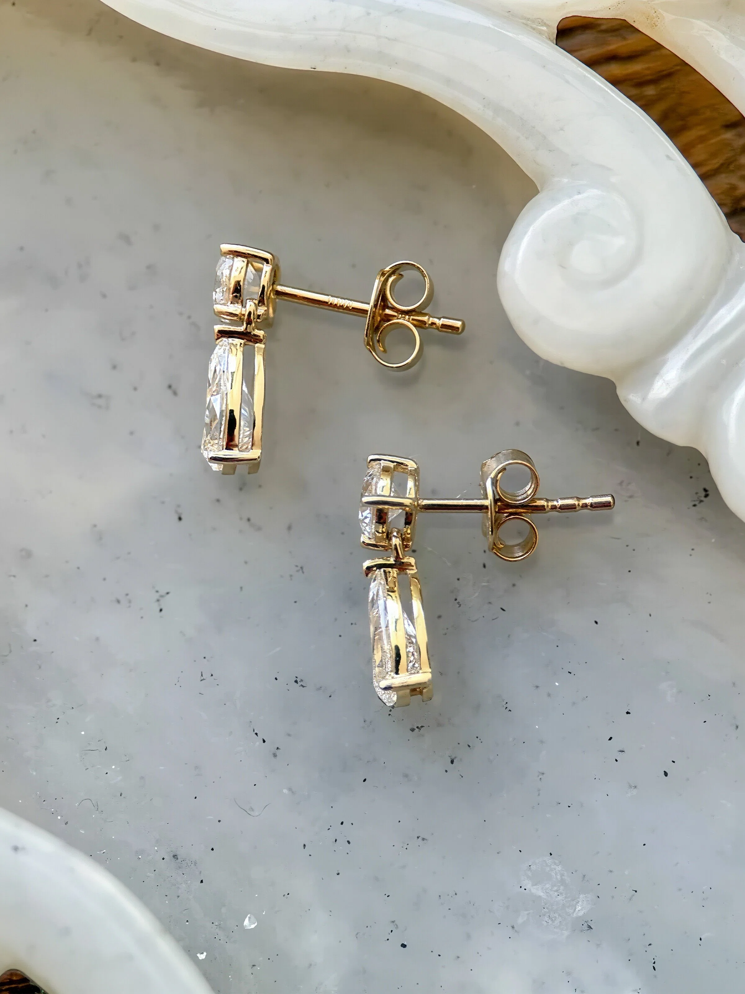 Lola Moissanite Drop Earrings