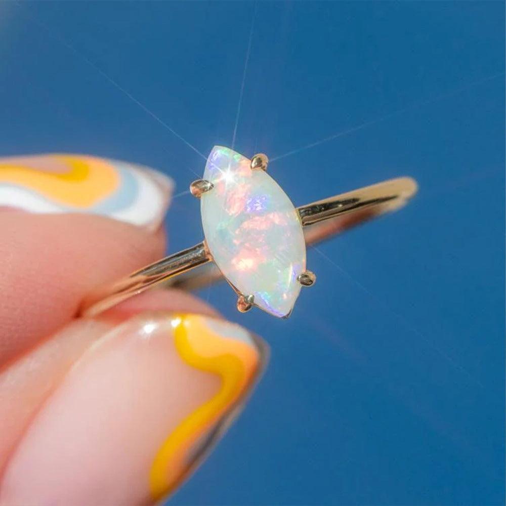 Almond Opal Ring