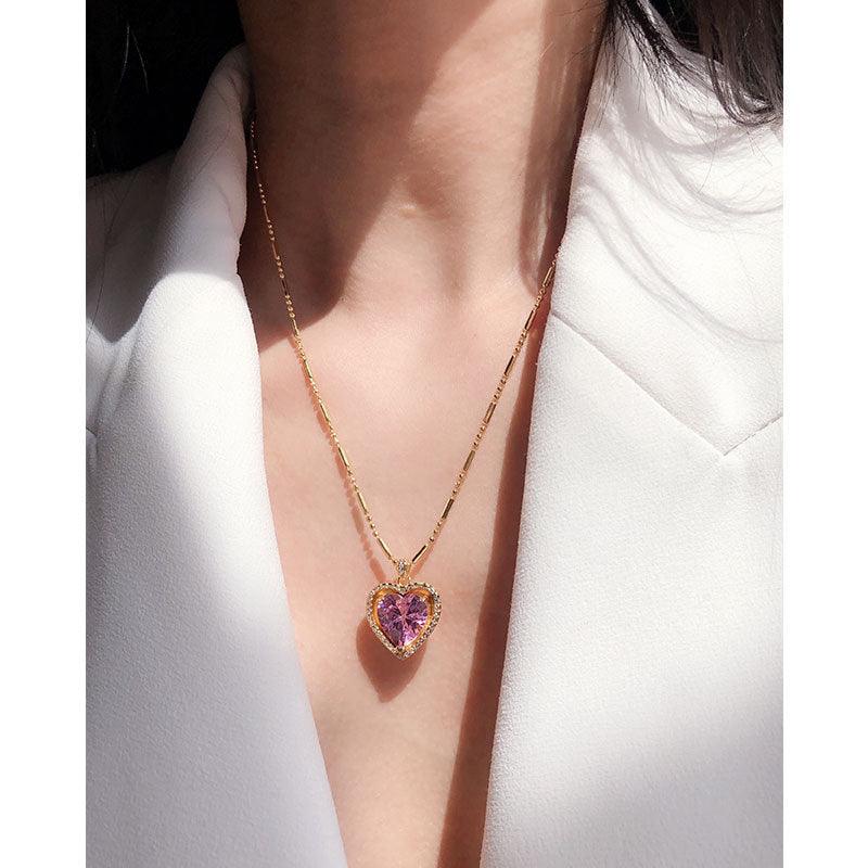 Amethyst Radiance Heart Necklace - Jewellersbay