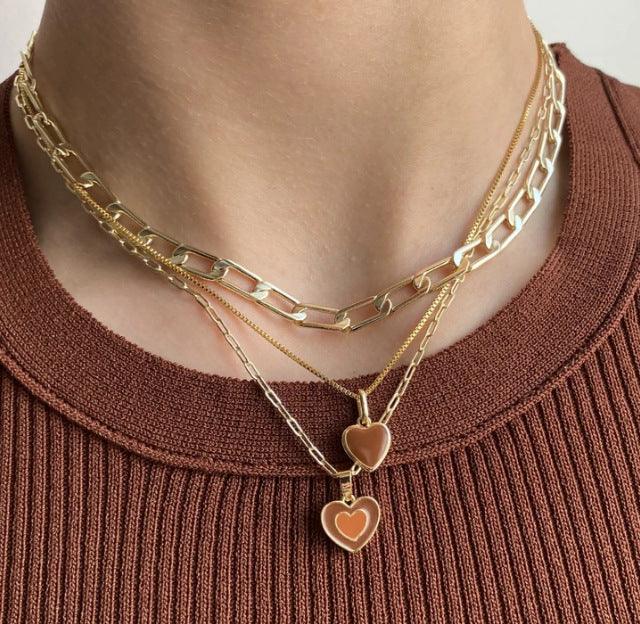 Espresso Heart Necklace