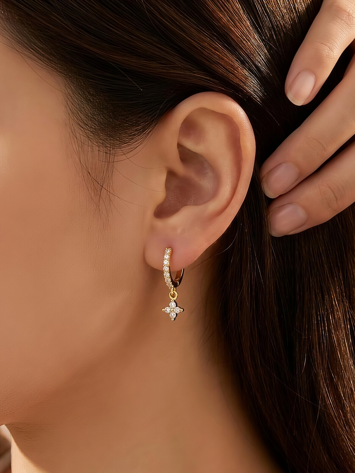 Miss Fortune Moissanite Pavé Earrings