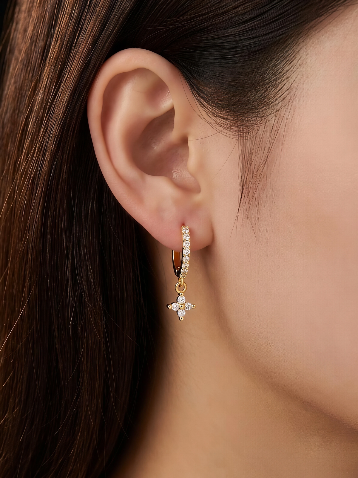 Miss Fortune Moissanite Pavé Earrings