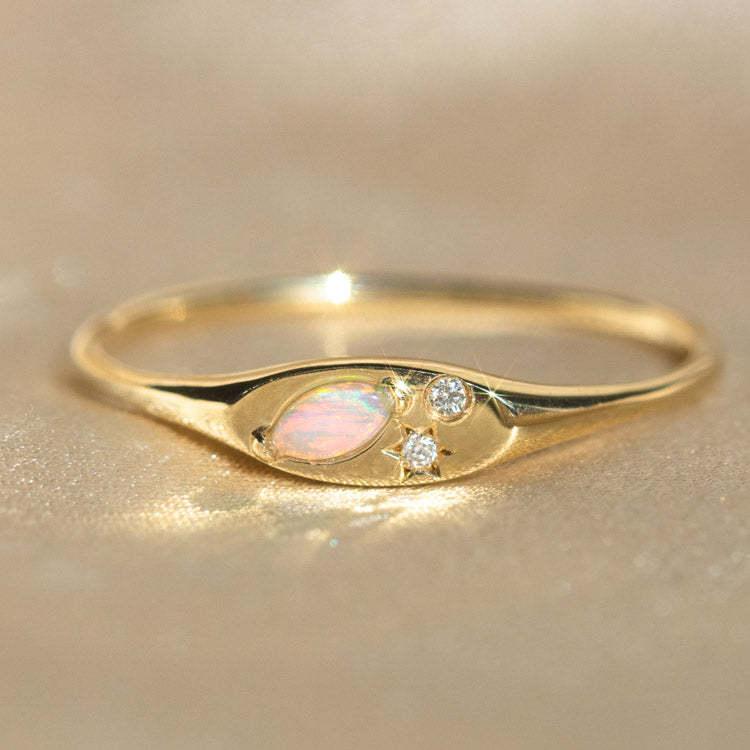 Opal Cubic Ring