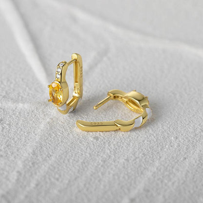 Oval Shaped Zirconia Hoops