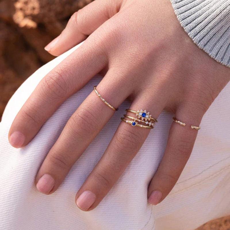 Peacock Blue Adjustable Ring