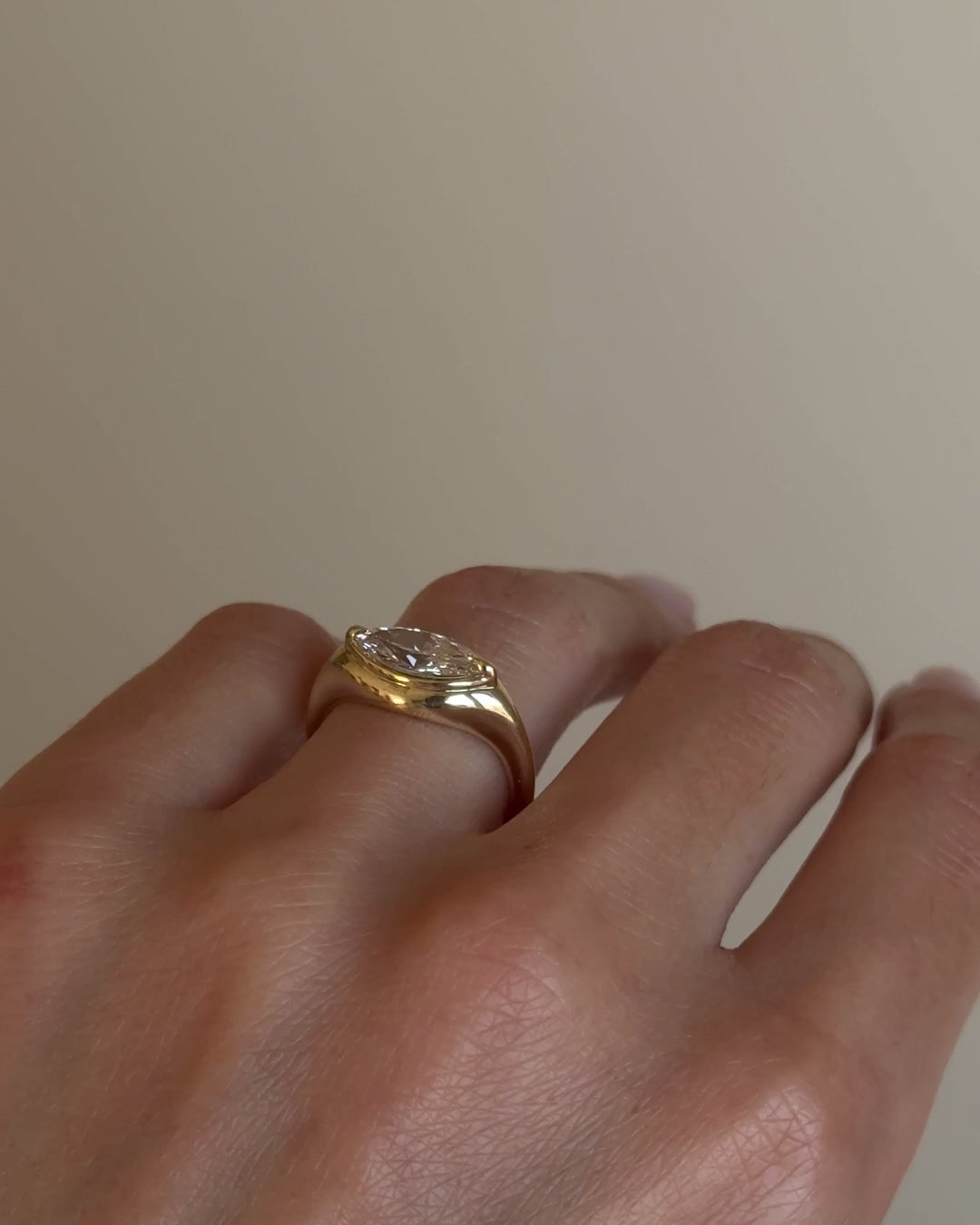 Nelle Moissanite Signet Ring