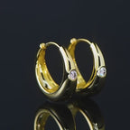 Ema Moissanite Hoops