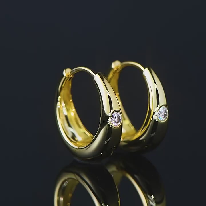 Ema Moissanite Hoops