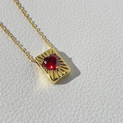 Sunset Ruby Necklace