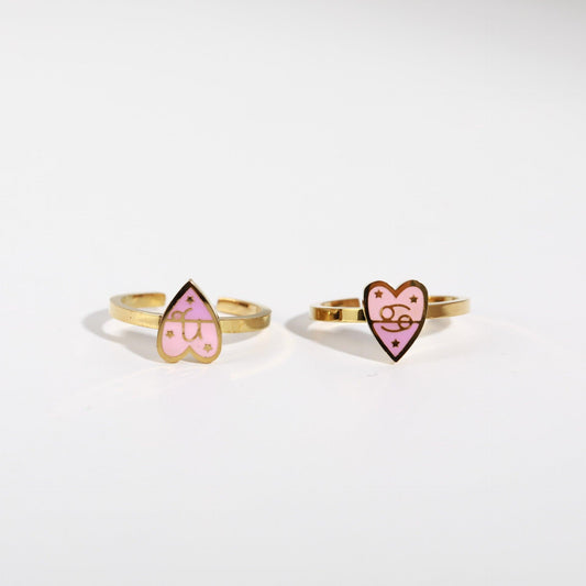 Star Signs Blush Heart Ring