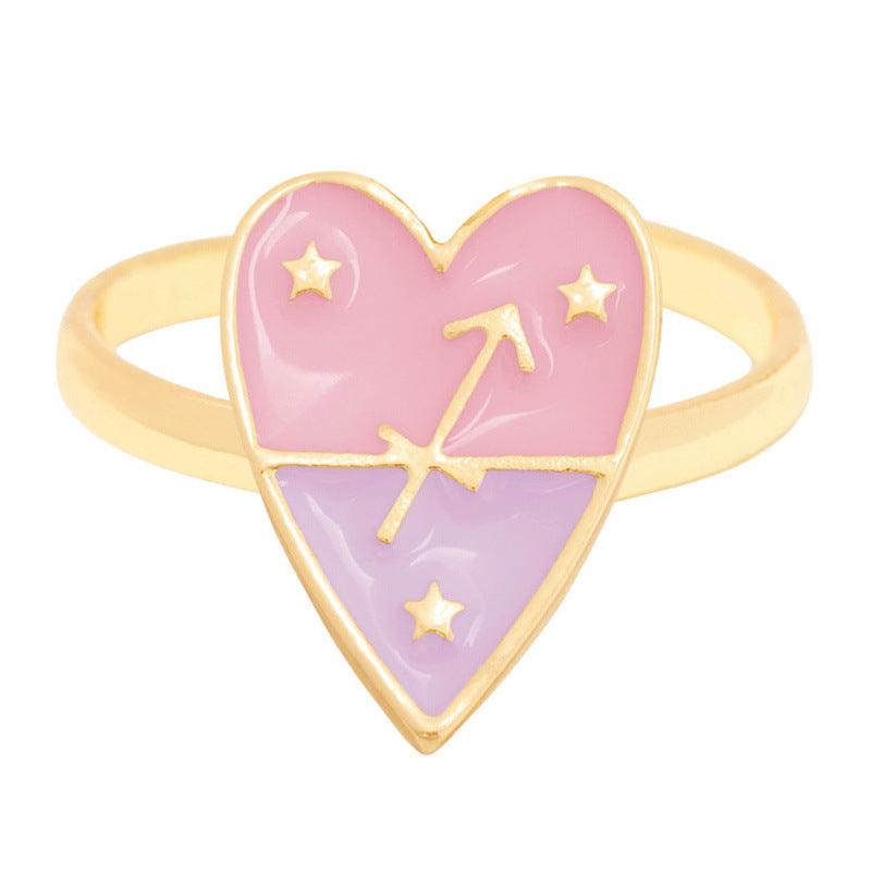 Star Signs Blush Heart Ring