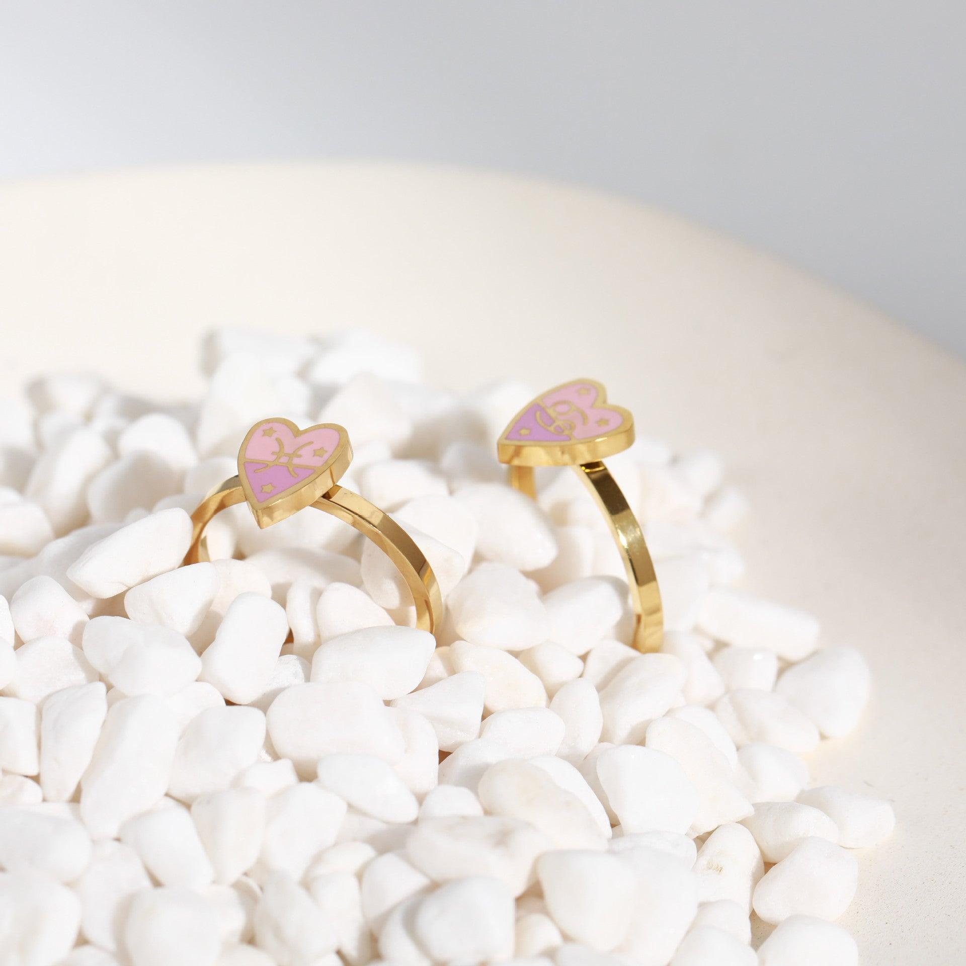 Star Signs Blush Heart Ring