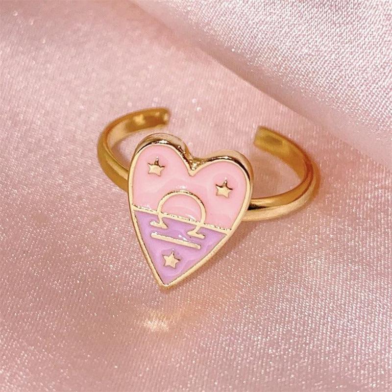 Star Signs Blush Heart Ring