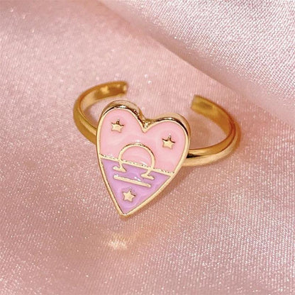 Star Signs Blush Heart Ring