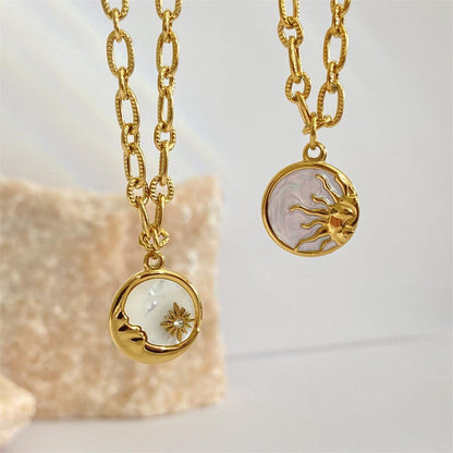 Sun & Moon Pendant Necklace