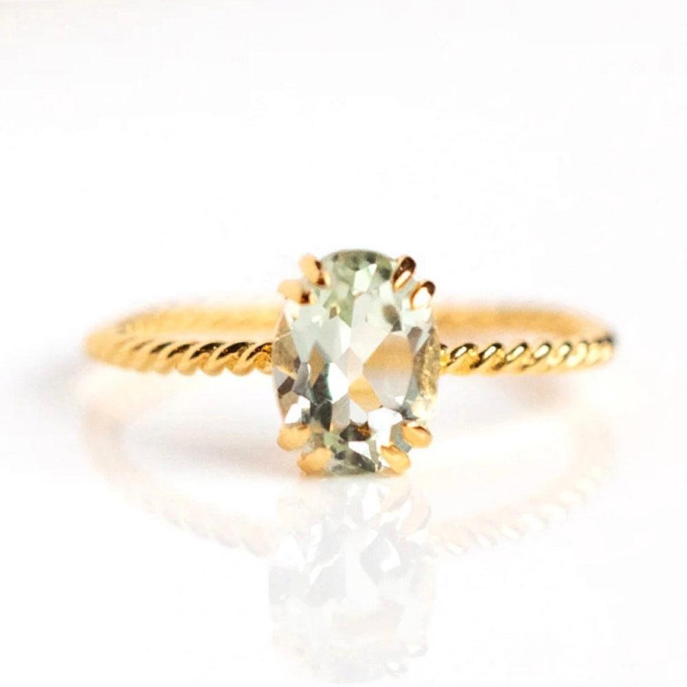 Twisted Zirconia Adjustable Ring