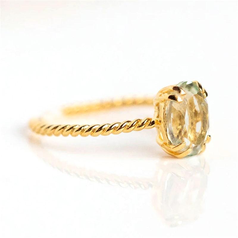 Twisted Zirconia Adjustable Ring