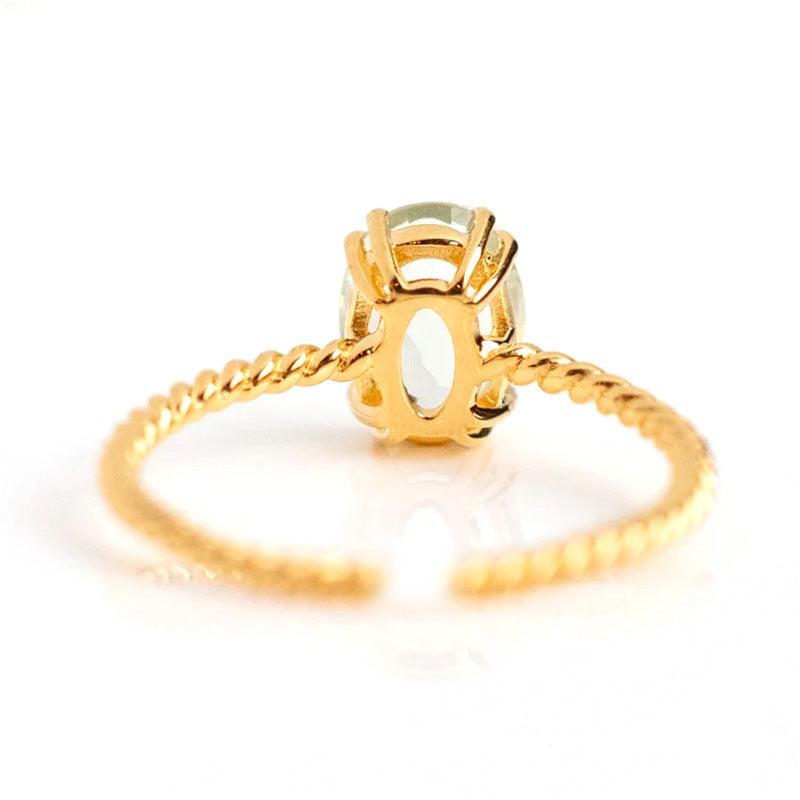 Twisted Zirconia Adjustable Ring