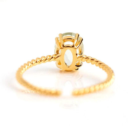 Twisted Zirconia Adjustable Ring