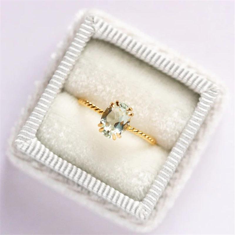 Twisted Zirconia Adjustable Ring